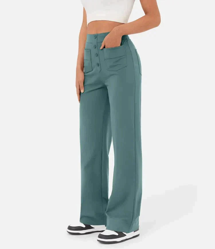 Yarzio | High-waisted elastische casual broek