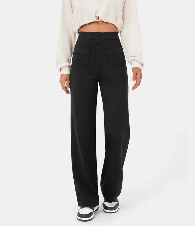 Yarzio | High-waisted elastische casual broek