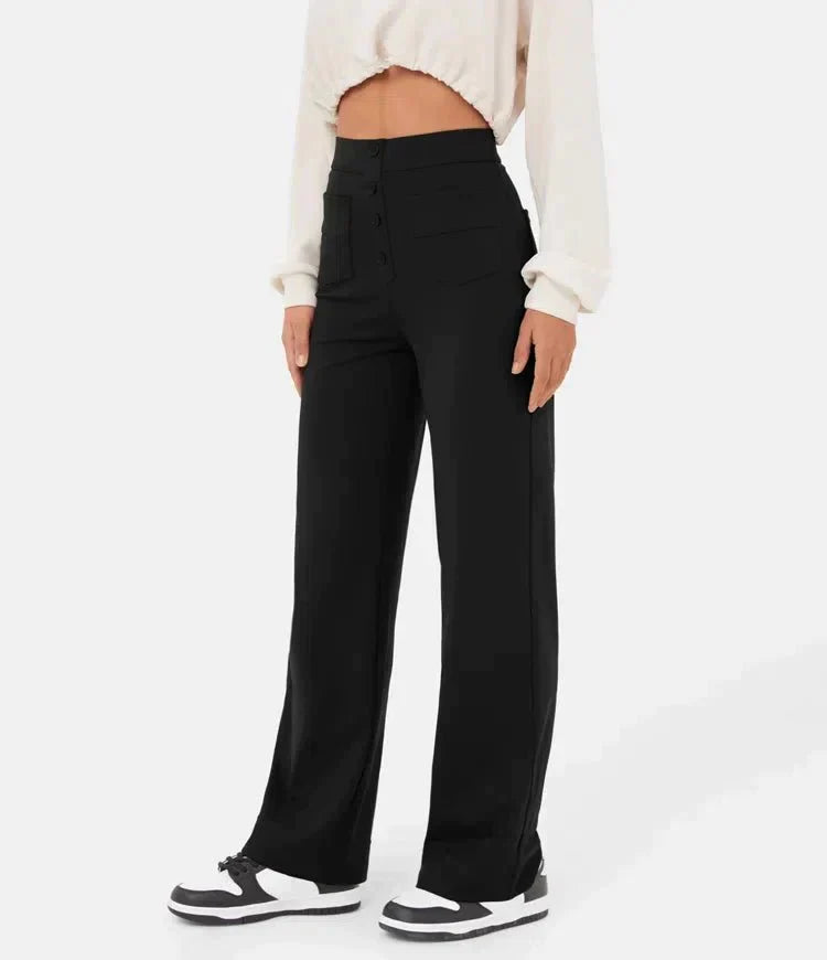 Yarzio | High-waisted elastische casual broek