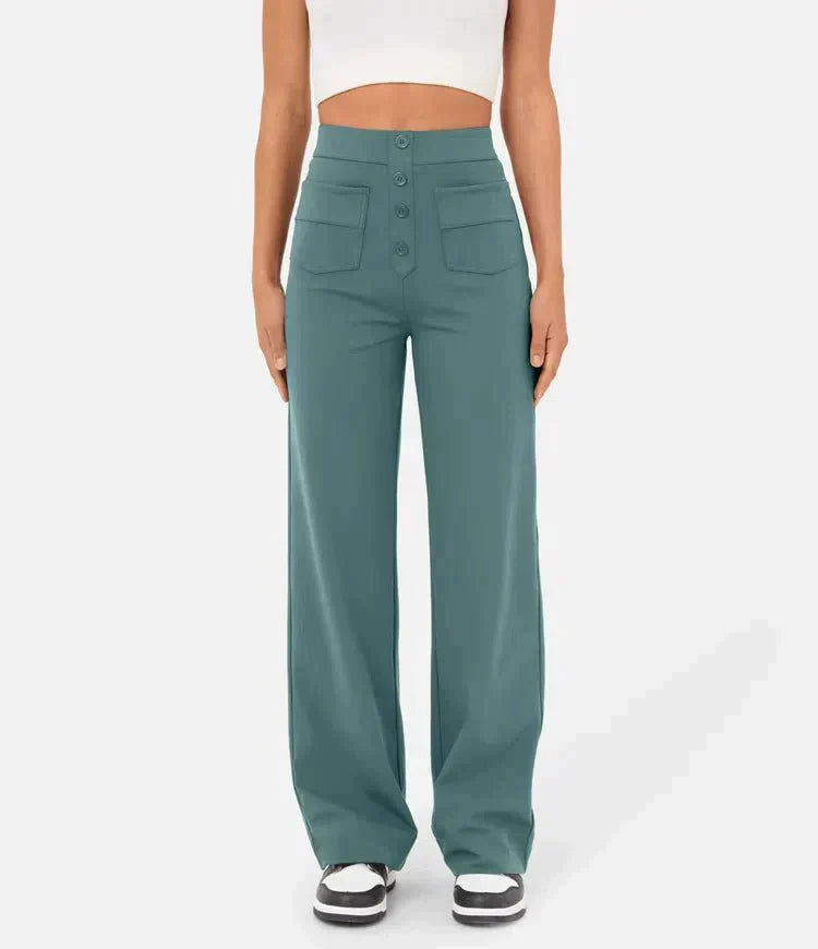 Yarzio | High-waisted elastische casual broek