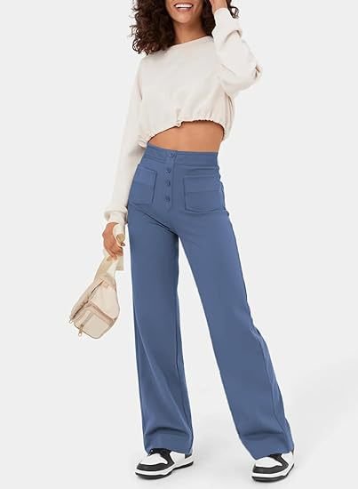 Yarzio | High-waisted elastische casual broek