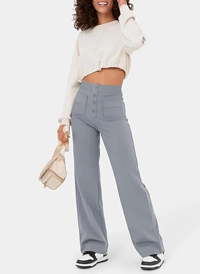 Yarzio | High-waisted elastische casual broek