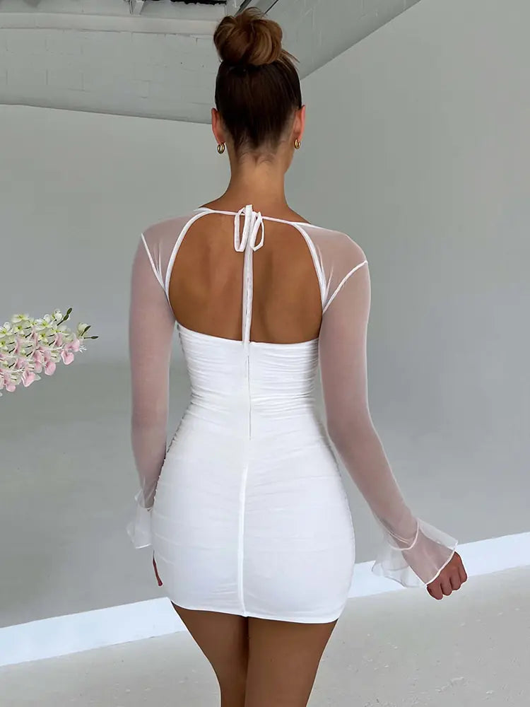 Yarzio Elegant Backless Mini Dress