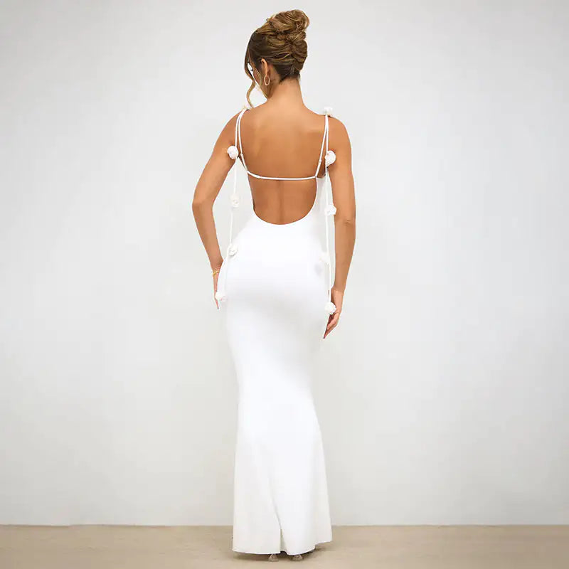 Yarzio Spaghetti Backless Dress